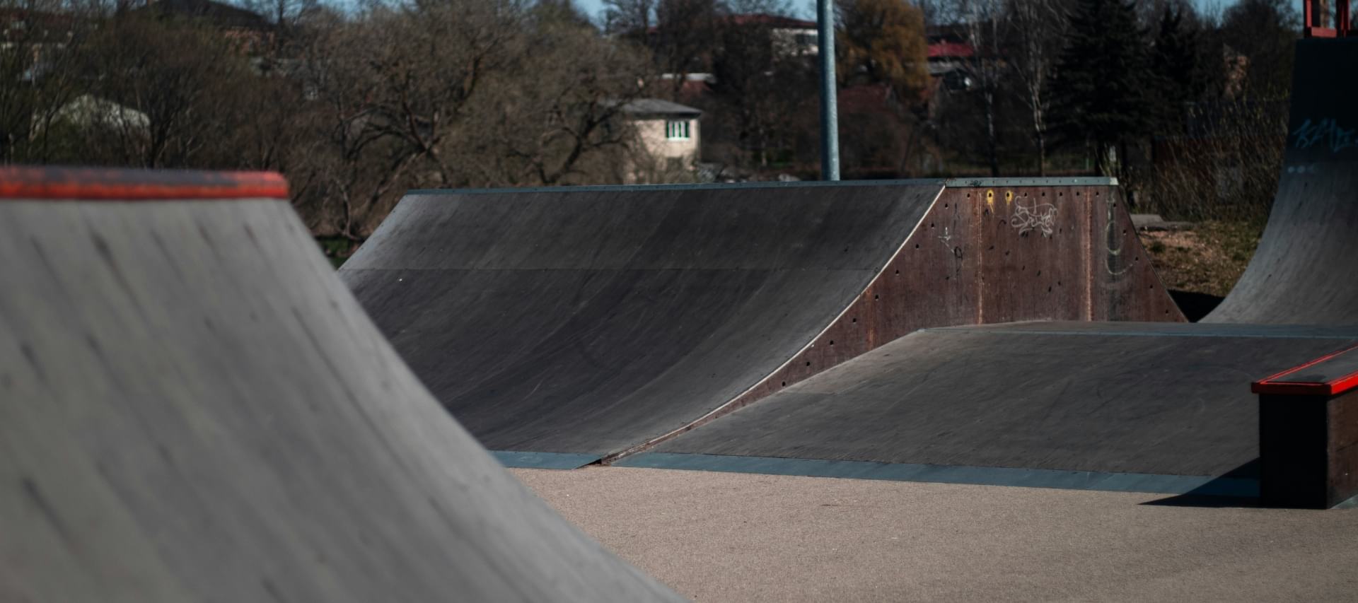 City skatepark ramps and modules